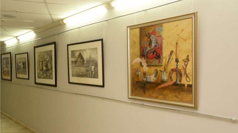 Выставка картин художника Сергея Андреева открылась в парламенте Чувашии